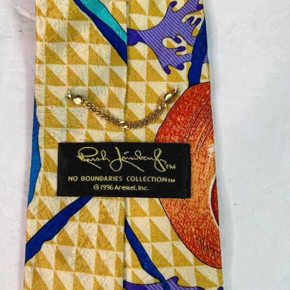 VTG Rush Limbaugh No Boundries Collection Sea Shells Beach Design 100% Silk Tie - Picture 6 of 8